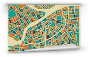 Mapa wektor Sankt Petersburga. Kolorowa podstawa vintage dla karty podróży, reklamy, prezentu lub plakatu.