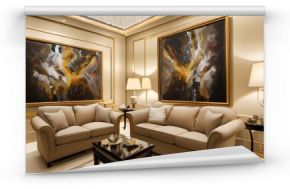 Luxurious Interior Design With Furnitures.