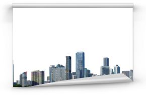 Cityscape of Miami (Florida, USA) isolated on white background