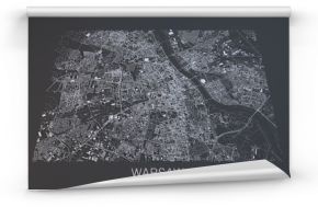 Cartina Varsavia, vista satellitare, città, Polonia