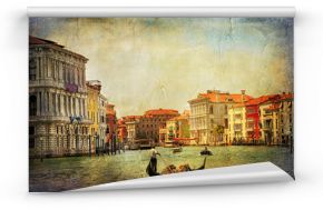 Romantic Venetian canals - artwork in painting style
