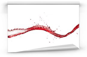 Red wine abstract splash shape on white background