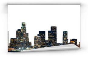 Cityscape of San Francisco at night (California, USA) isolated on white background