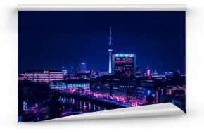 Berlin skyline in the night