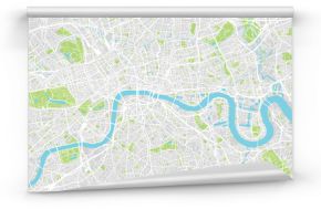 Urban city map of London, England