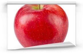 Czerwony jabłko odizolowywający na białym tle. Świeże, surowe owoce organiczne.