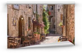 Fototapeta Typowa włoska restauracja w zabytkowej uliczce do pokoju