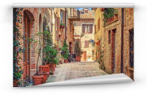 Fototapeta Aleja w starym miasteczku, Toskania, Włochy do pokoju