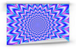 Crinkle Cut Pulse w kolorze niebieskim różowym i fioletowym / Cyfrowy abstrakcyjny obraz fraktalny z optycznie trudnym psychodelicznym wzorem w kolorze niebieskim, różowym i fioletowym,