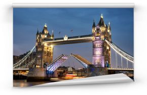 Fototapeta Tower Bridge w Londynie nocą na zamówienie
