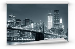 Fototapeta Most Brookliński w Nowym Jorku czarno-biała
