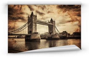 Fototapeta Tower Bridge retro sepia do salonu