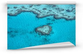 Australia - Queensland - rafa serca w Wielkiej Rafie Koralowej zaczerpnięta z helikoptera
