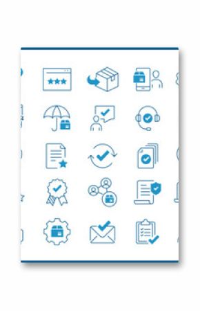 Quality control icons Pixel perfect. inspect,manufacture,certificate,...