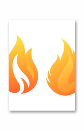 Vector illustration of a burning fire