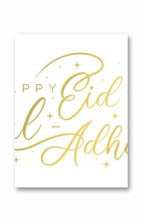 Happy Eid al-Adha greetings gold color