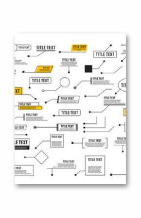 Сallouts titles. Hud callout titles. Callout bar labels, window templates with information. Vector elements.