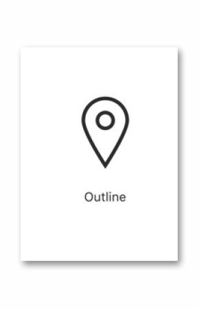 location pin icon in editable stroke, outline, and filled styles. for navigation, maps and geolocation designs in apps, websites and user interfaces