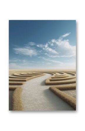 Exploring the complexity of economic policy decisions through a maze landscape with numerous pathways and decision points
