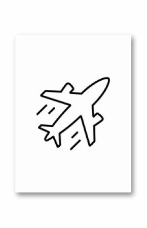 simple cartoon plane icon sign vector