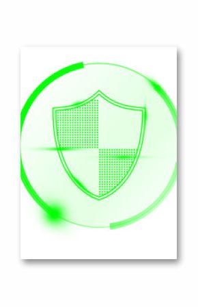 Cybersecurity shield png sticker, transparent background