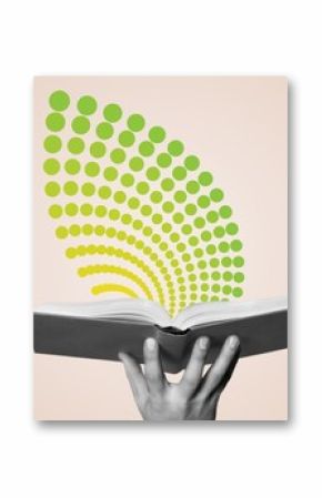 Composite sketch of huge hand hold book