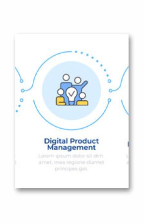 Digital practices impact infographic 5 steps. Workflow organization, cloud technology. Flow chart infochart. Editable vector info graphics icons. Montserrat-SemiBold, Regular fonts used