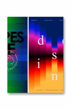 Design. Abstract modern neon gradient background. Vector illustration of bright multicolored gradients, print and trendy typography for poster, cover or flyer