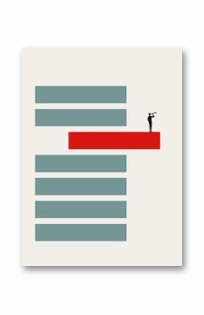 Exploring New Opportunities Beyond the Comfort Zone, Business Vector Concept. Minimal design eps10 illustration.