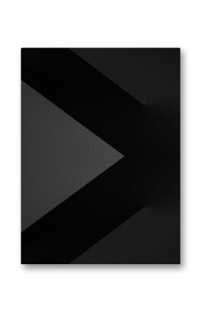 Black white dark gray abstract background. Arrow. Geometric shape, symmetry. Line stripe angle 3d. Color gradient. Modern futuristic technology tech. Wide banner. Design. 