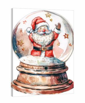 PNG Festive Santa Claus snow globe