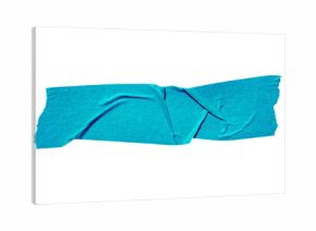 Ripped torn paper adhesive blue masking tape on transparent background