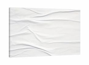 white crumpled and creased glued wrinkled paper poster texture background