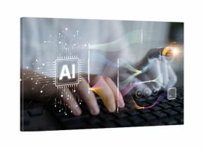 AI brain processes big data with generative AI, LLMs, and machine learning to support business decisions, prompt engineering, and future agentic artificial intelligence systems. spline