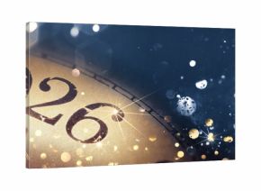 New Year's Eve 2026 Celebration Background with Gold Glitter
