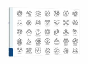 Minimalist Modern community outine icons set with editable stroke. Containing people, friendship, social, inclusion,  inclusion,  and more. thin linear illustration.