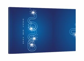 2026 Happy New Year event ultra modern neon line design numbers typography. Set collection of 2026 white blue icon logo with sparkle firework for calendar, poster, banner and social media template