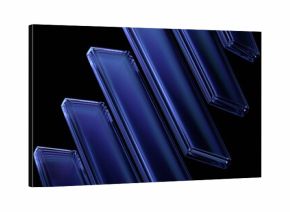 Abstract glass structure, futuristic background design, 3d render