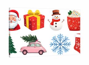 PNG Festive holiday icons collection, element set on transparent background