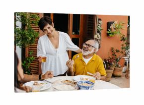 Brazilian family spending quality time during an outdoor barbecue celebration