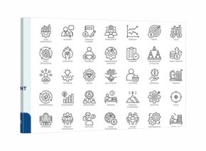 Sales management line editable icon set. Contain icons related to CRM, Business Process, marketing, sales team, effective, and more. editable stroke. Vector illustration