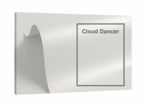 Cloud Dancer, trendy off-white color of the Year 2026. Paper sheet.