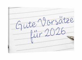 Eintrag in Terminkalender - Gute Vorsätze für 2026