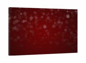 Fondo navideño con degradado rojo intenso y copos de nieve