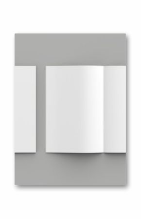 Softcover magazine or brochure mock up isolated on soft gray background. 3d illustration