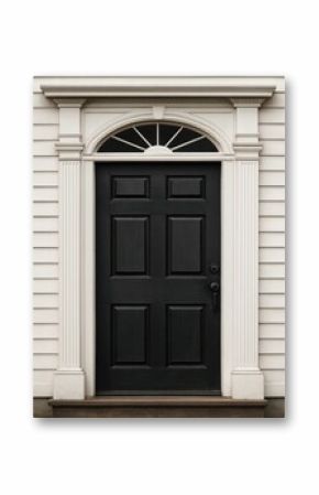Vintage monochrome entryway with classic design