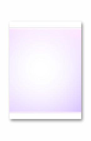 Translucent purple rectangular icon, ideal for dashboard, ID card, interface panel, or placeholder, 3d rendering