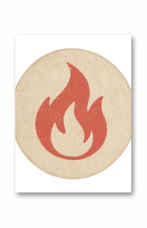 PNG Vintage fire symbol illustration.