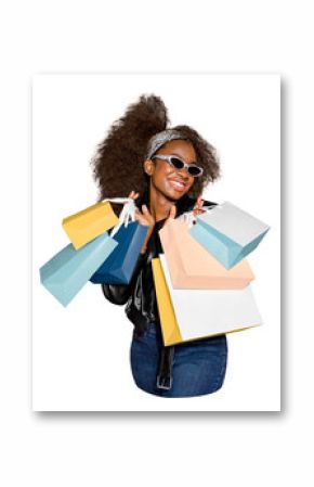 Woman shopping png sticker, transparent background