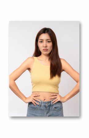 Angry boring asian woman emotional. Asian woman annoyed mad bad furious gesture. Unhappy expressions people upset confused emotional. Stressed female. Young lady feeling depressed dramatic scene